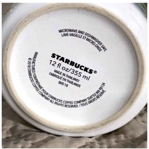 Starbucks 12 Oz Ceramic Mug With Bunny Pattern - Picture 4 of 5